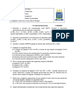 5° Lista de Exercícios 2020.2 - Inorg I Welter