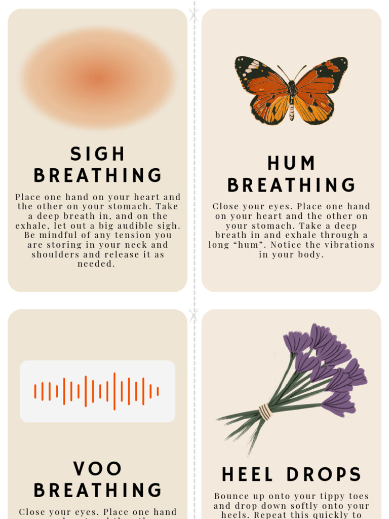 Free Printable Coping Skills Cards | PDF | Breathing | Relaxation ...