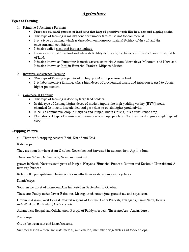 Agriculture pdf agriculture intensive farming