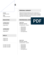 Business Resume Template