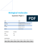 Chapter 4 Biological Molecules Paper 2 Solved