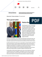 Currículo Vice-Governador - Governo Do Estado de São Paulo