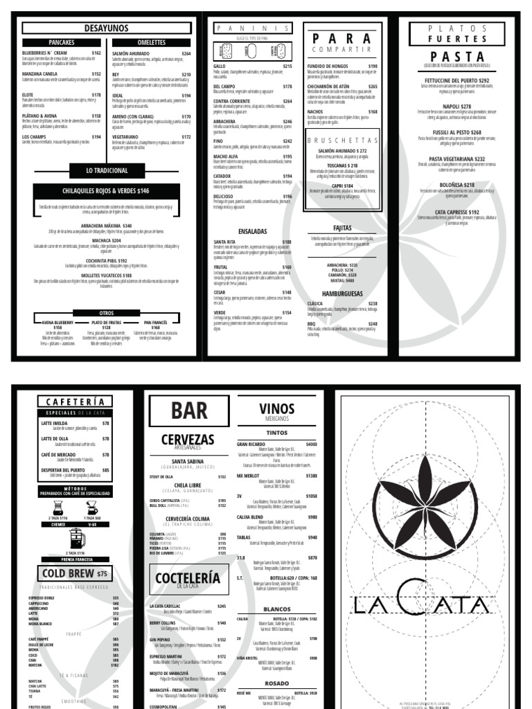 Menu La Cata | PDF | pesto | Queso