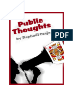 Raphael Czaja - Public Thoughts - En.es
