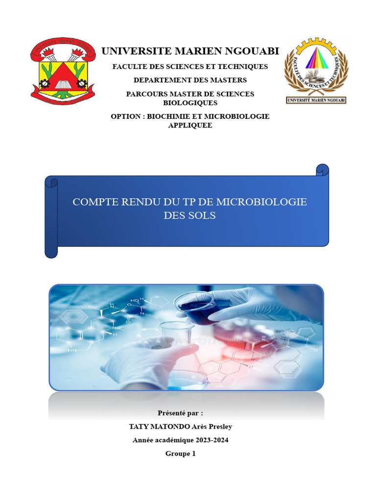 Compte Rendu TP Microbiologie des Sols | PDF | Chimie | Microbiologie