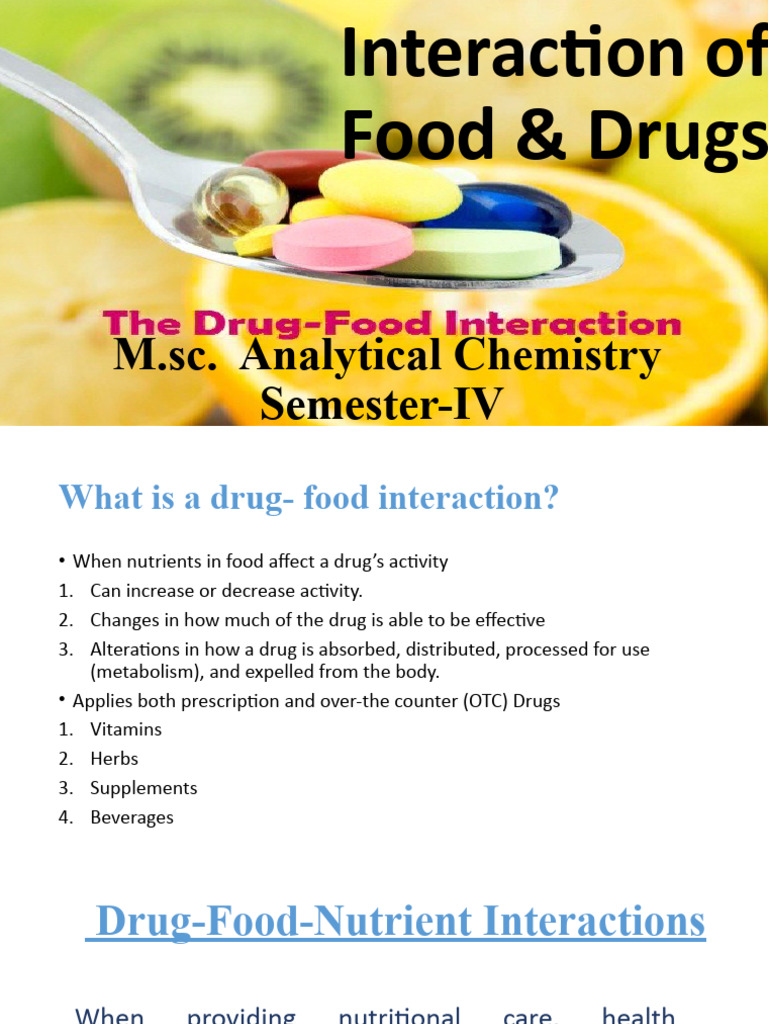 DrugFood Interactions PDF Topical Medication Nutrients