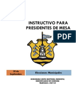 Instrucciones para Presidentes de Mesa