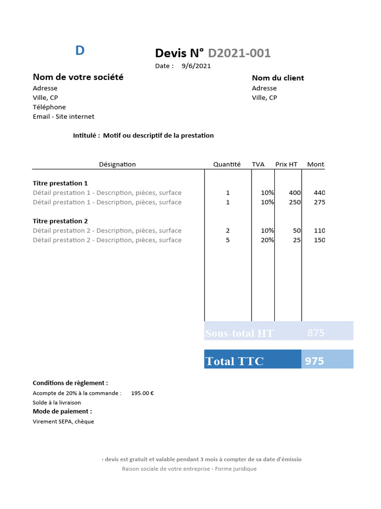 Modele de Devis Excel PROBatiment | PDF | Finance et gestion monétaire