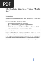 Lecture 4. What Makes A Good E-Commerce Mobile Site