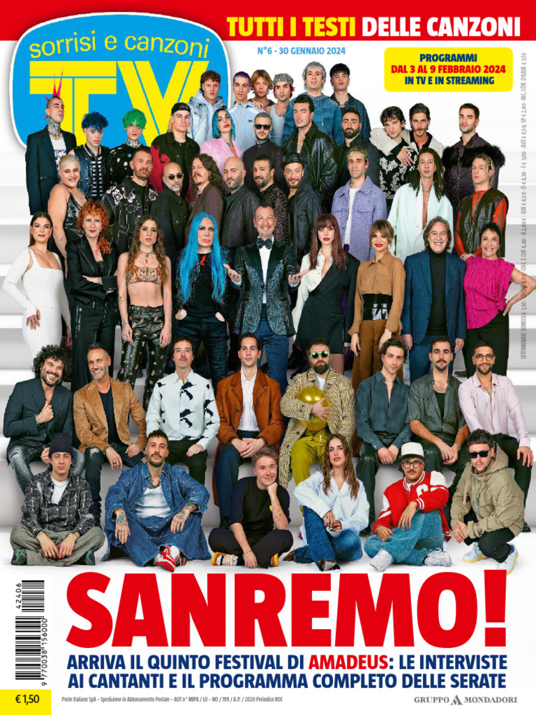 TV Sorrisi e Canzoni N.6 - 30 Gennaio 2024 | PDF, image size:768x1024