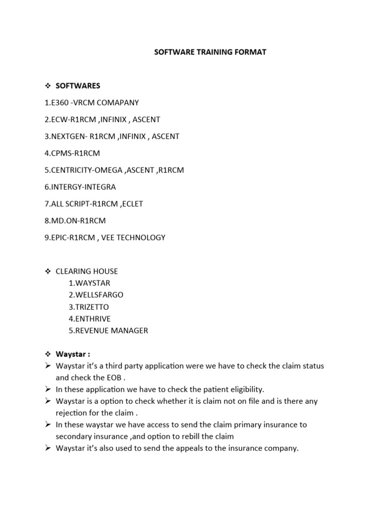 Hari Software Training Format | PDF | Health Care | Public Services