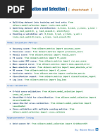 Model Evaluation and Selection Cheatsheet 1708023215