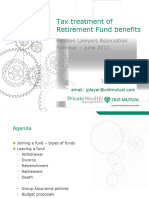 Tax Treatment of Retirement Fund Benefits