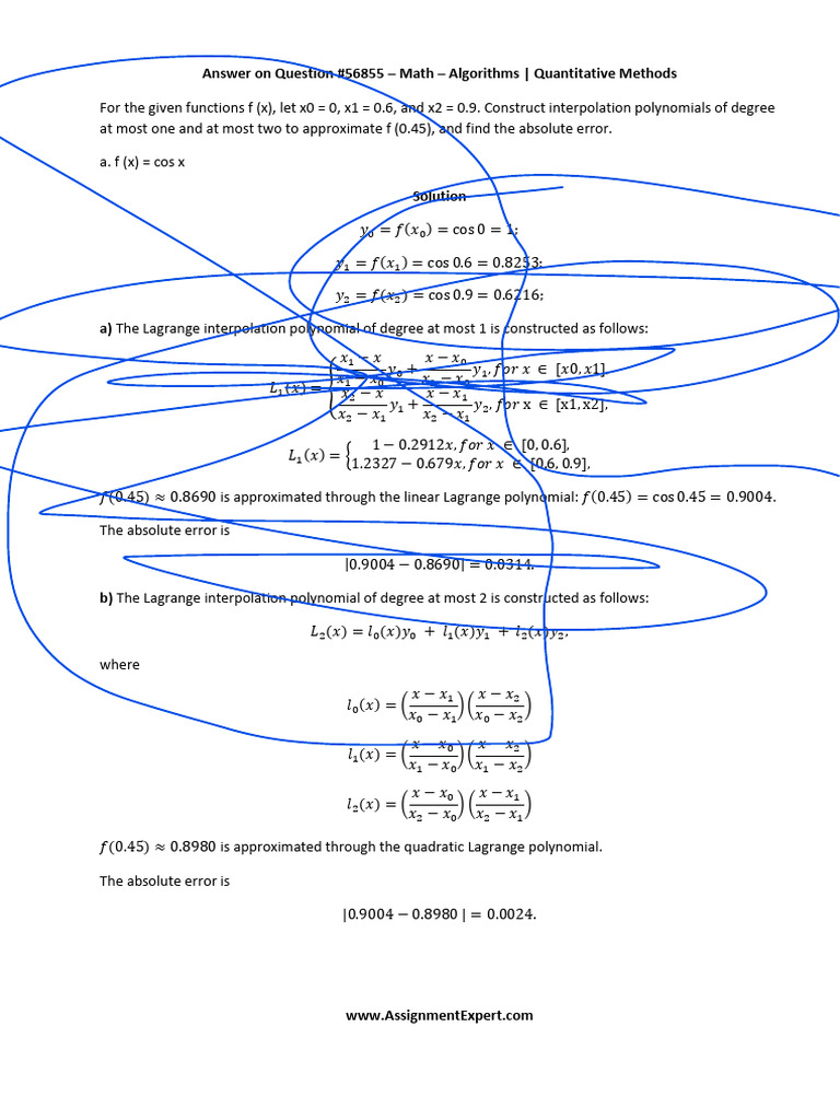 Lagrange Interpolation Error Analysis | PDF | Polynomial | Interpolation