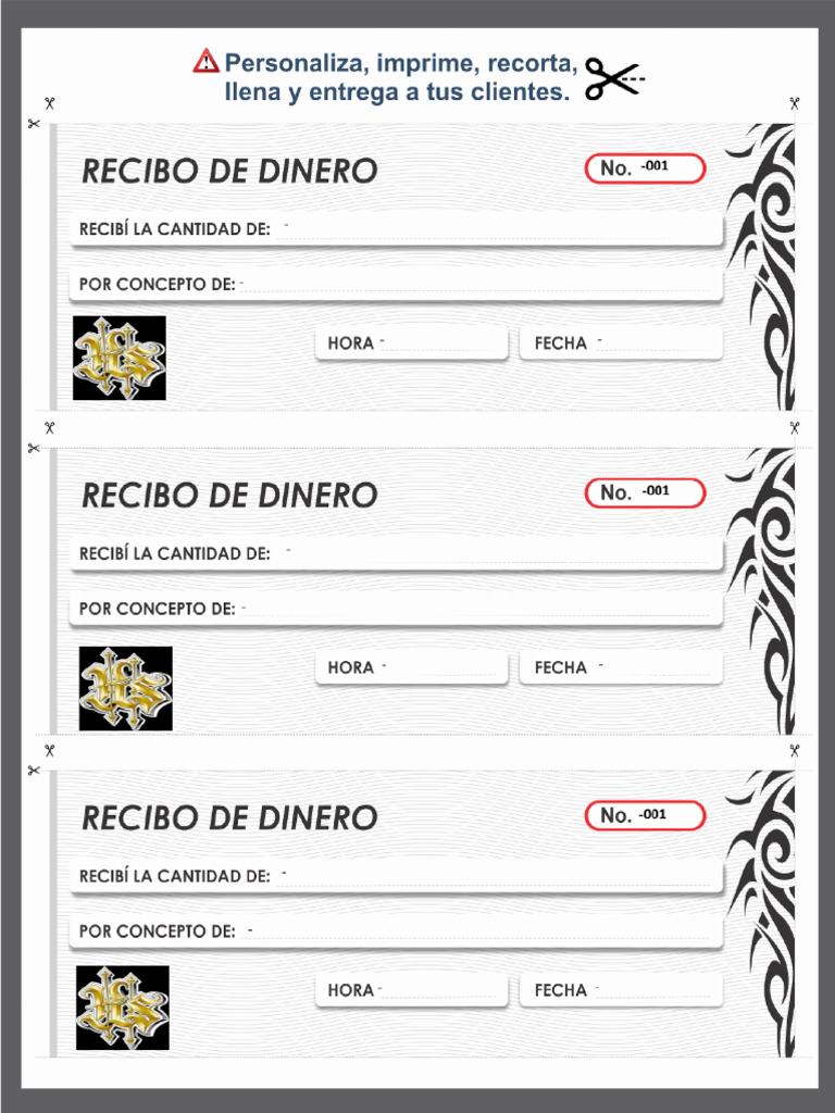 Recibos de Dinero - Tattoo | PDF