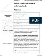 Examen (APEB2-15 - ) Actividad 2 Analizar La Plenitud Humana y El Humanismo de Cristo.