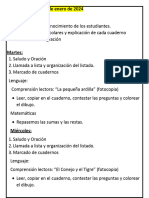 Semana Del 15 Al 19 de Enero de 2024