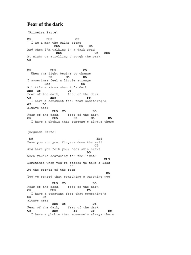 Fear of the Dark Lyrics Analysis | PDF