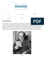Biografia de Pío Baroja