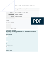 Examen - Gestion de Almacenes - Coste y Presupuesto de Un Almacen