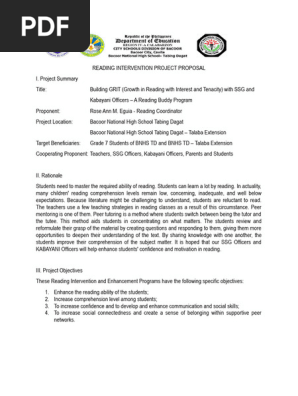 project proposal with ssg kabayani