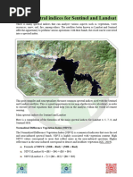 List of Spectral Indices For Sentinel and Landsat