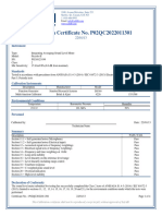Piccolo-II Specimen Certificate 2022
