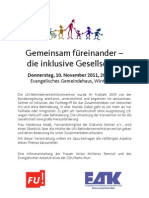 Gemeinsam Füreinander - Die Inklusive Gesellschaft