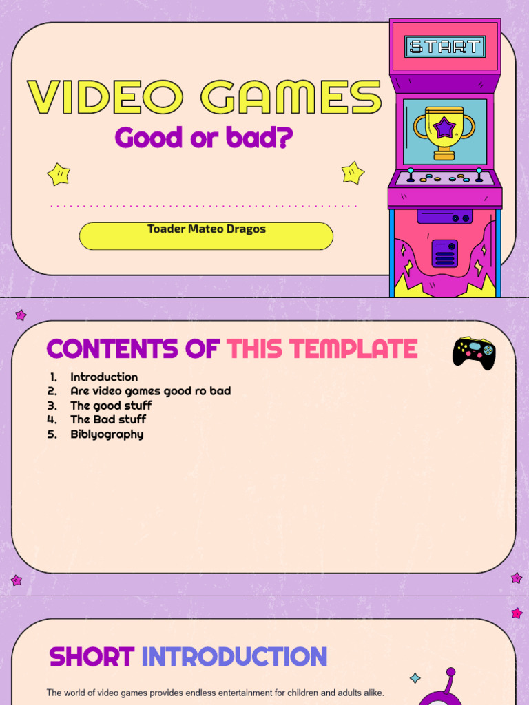Video Games Good or Bad PDF Video Games Mental Health