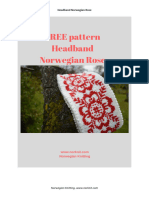 Free Pattern Headband Norwegian Rose