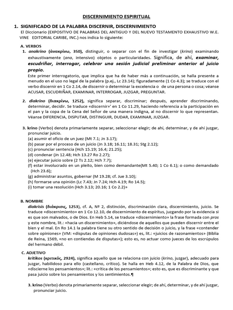 Discernimiento Espiritual | PDF | Cristo (título) | Oración
