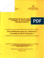 Administración de Suplementos de Vitamina A en La Atención Materno Infantil Procedimientos para La Evaluación y El Monitoreo de La Vitamina A20191017-26355-1u524el