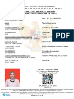 The Indonesian Health Workforce Council: Registration Certificate of Nurse