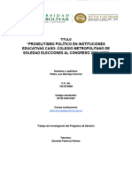 Proselitismo Político en Instituciones Educativas Caso - Resumen