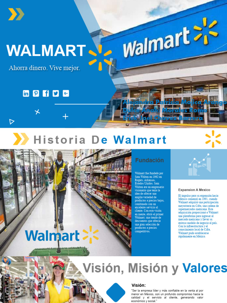 Walmart Template Slidesppt net PDF Walmart Gestión estratégica