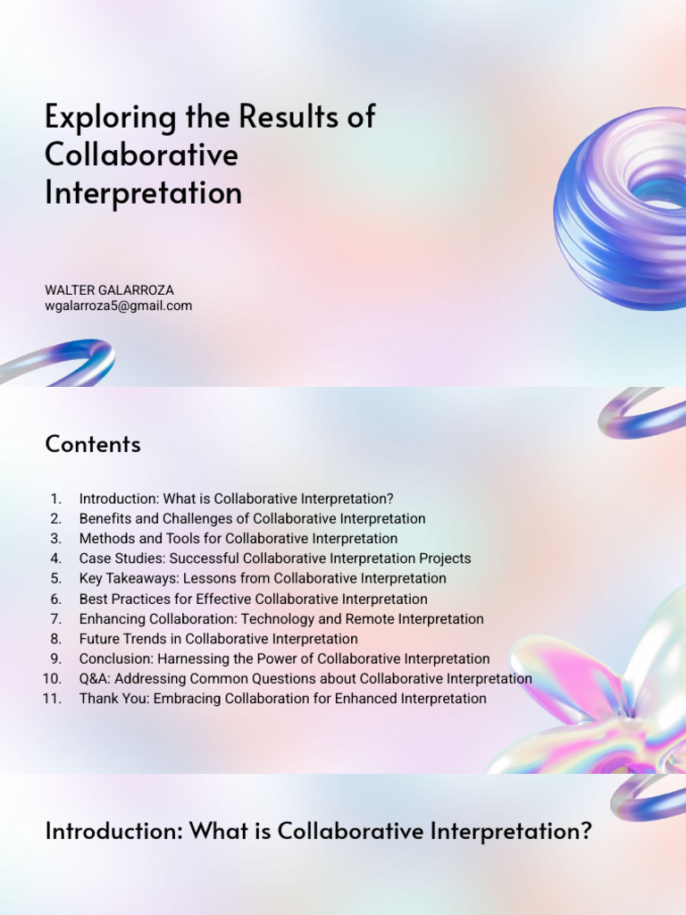 Collaborative Interpretation Insights and Trends | PDF | Collaboration ...
