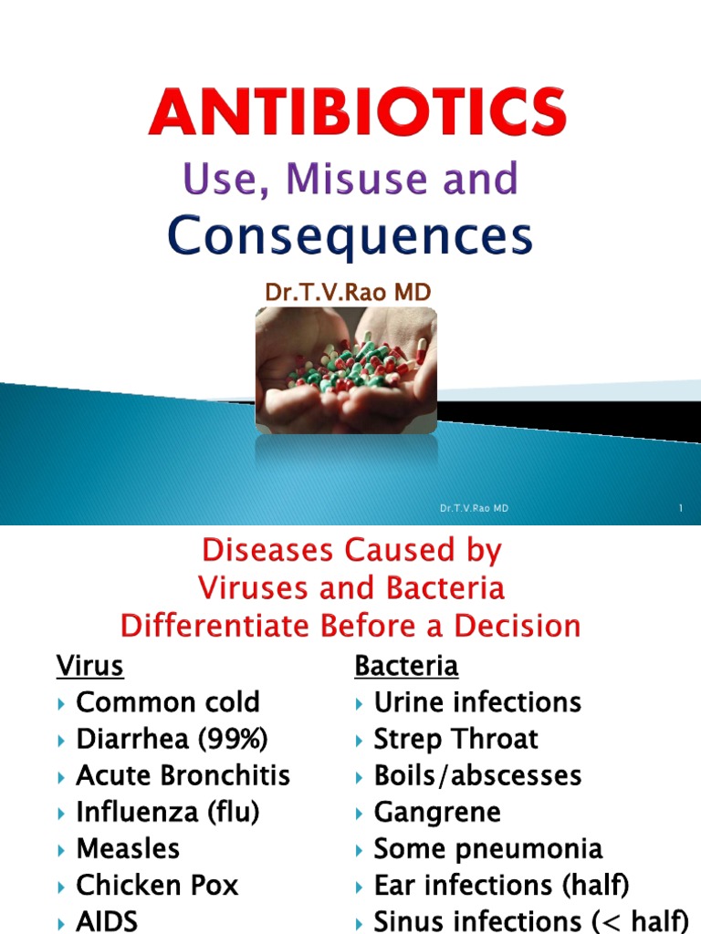 Consequences of Antibiotic Misuse | PDF | Antimicrobial Resistance ...