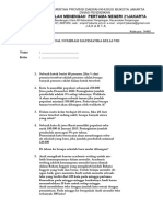 Soal Soal Numerasi Matematika Kelas Viii