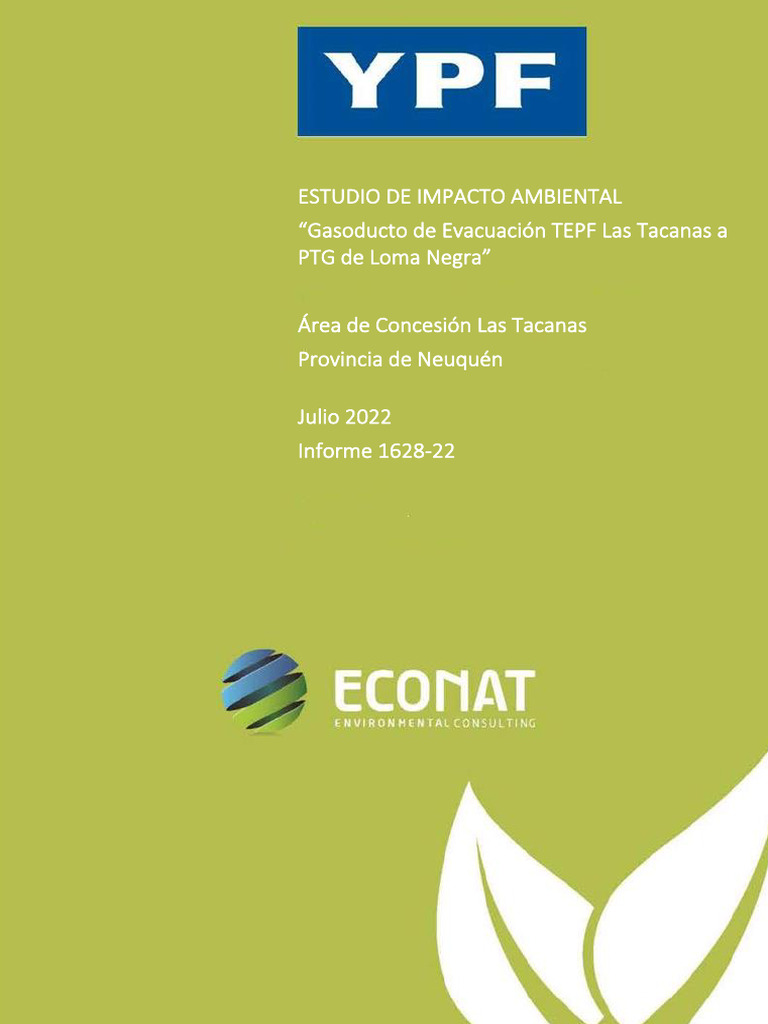 Impacto Ambiental Gasoducto TEPF | PDF | Evaluación de impacto ...