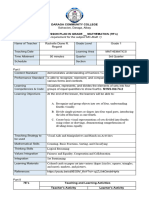 Detailed Lesson Plan in Grade 1 Mathematics 7es