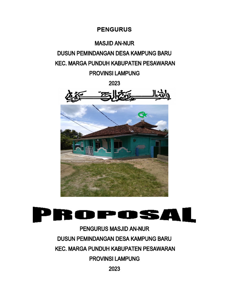 Proposal Renovasi Masjid An-Nur 2023 | PDF