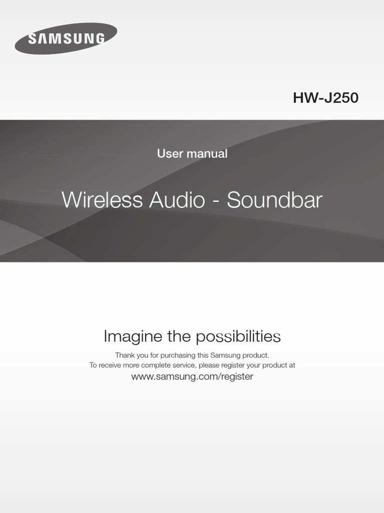 Samsung Soundbar Setup Guide Pdf preview