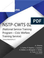 Nstp-Cwts 2 Lesson 6 Monitoring and Evaluation