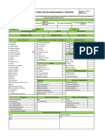 CEC-CH-SMA-01 Check List Pre - Uso de Maquinarias y Equipos