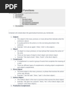 Grammatical Functions