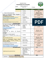 Cronogtrama Actividades 8°IIParcial