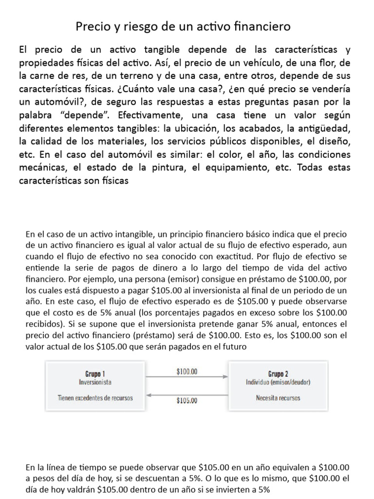 Precio y Riesgo de Activos Financieros | PDF | Compartir (Finanzas ...