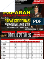 Paparan Kapolres Katingan Dalam Rangka Dal Karhutla 2018