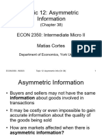 ECON2350 T12 Ch38 Asymmetric Info
