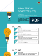 Ujian Tengah Semester (Uts) : Pertemuan 8 MK: Probabilitas Dan Keandalan Sistem Keselamatan & Risiko